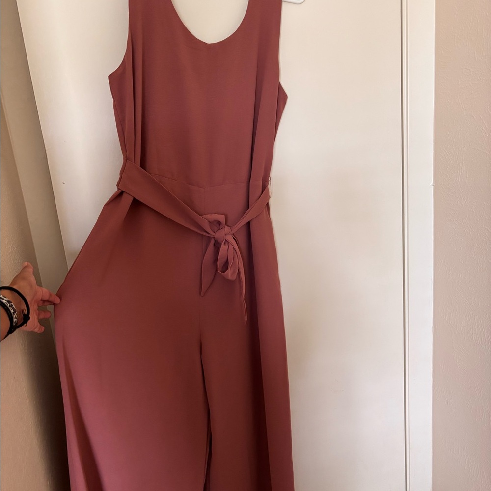 Ces Femme Sleeveless Wide-Leg Jumpsuit in Mauve